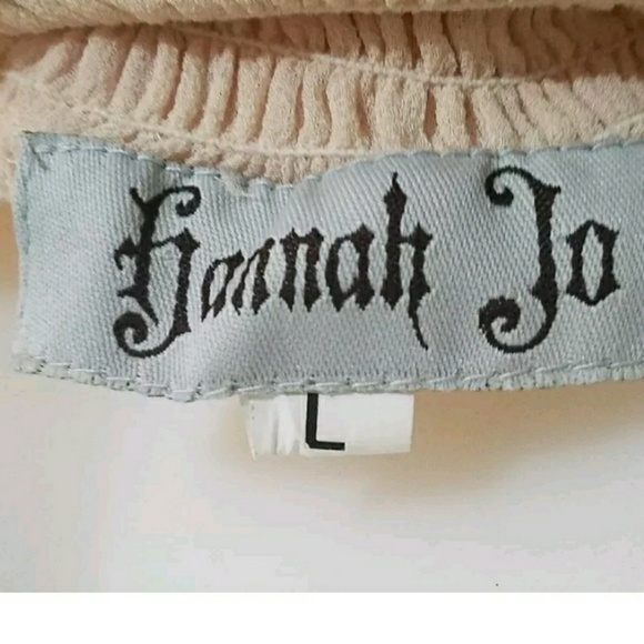 Hannah Jo Desiger 100% Silk Dress Ivory Large - Picture 6 of 7